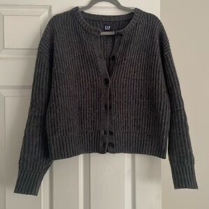 Gray oversized gap cardigan sweater